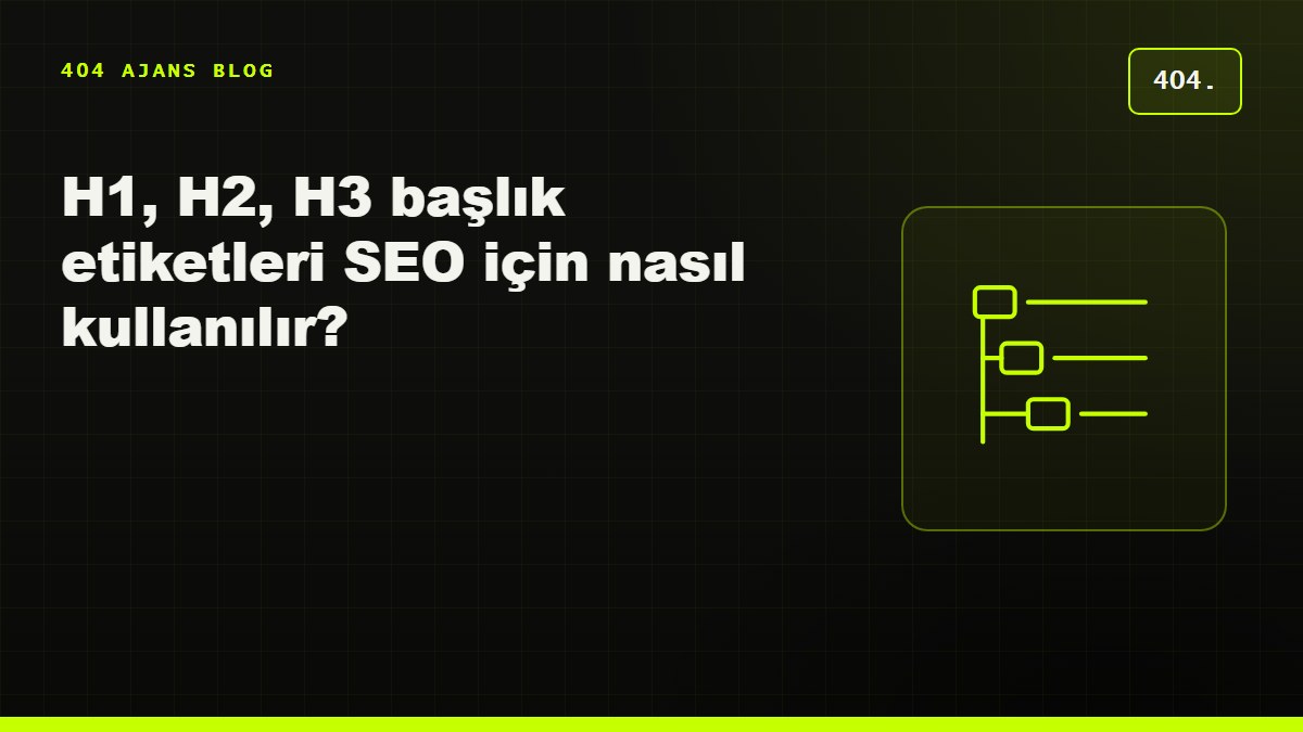H1, H2, H3 başlık etiketleri SEO için nasıl kullanılır?