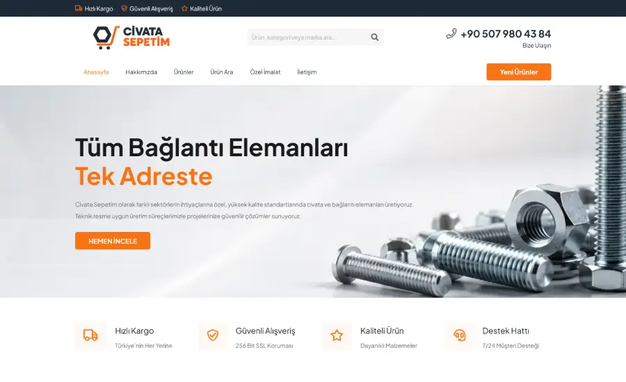 Civata Sepetim web sitesi ekran görüntüsü